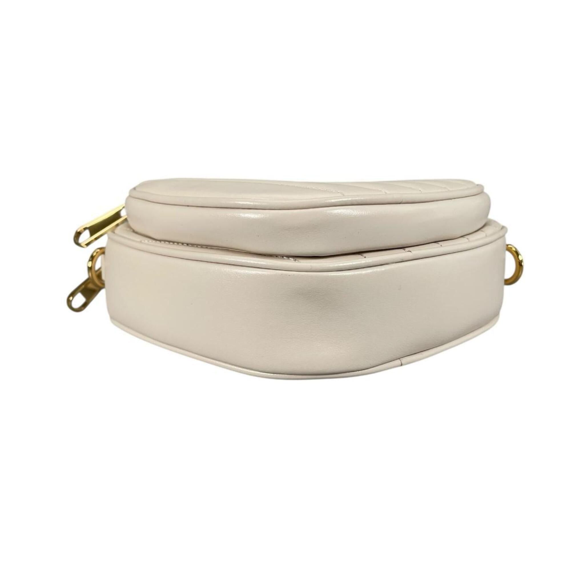 Gucci Gucci shoulder bag, heart chain, interlocking G design, leather, 751628, white. Size ONE SIZE - 4 Thumbnail