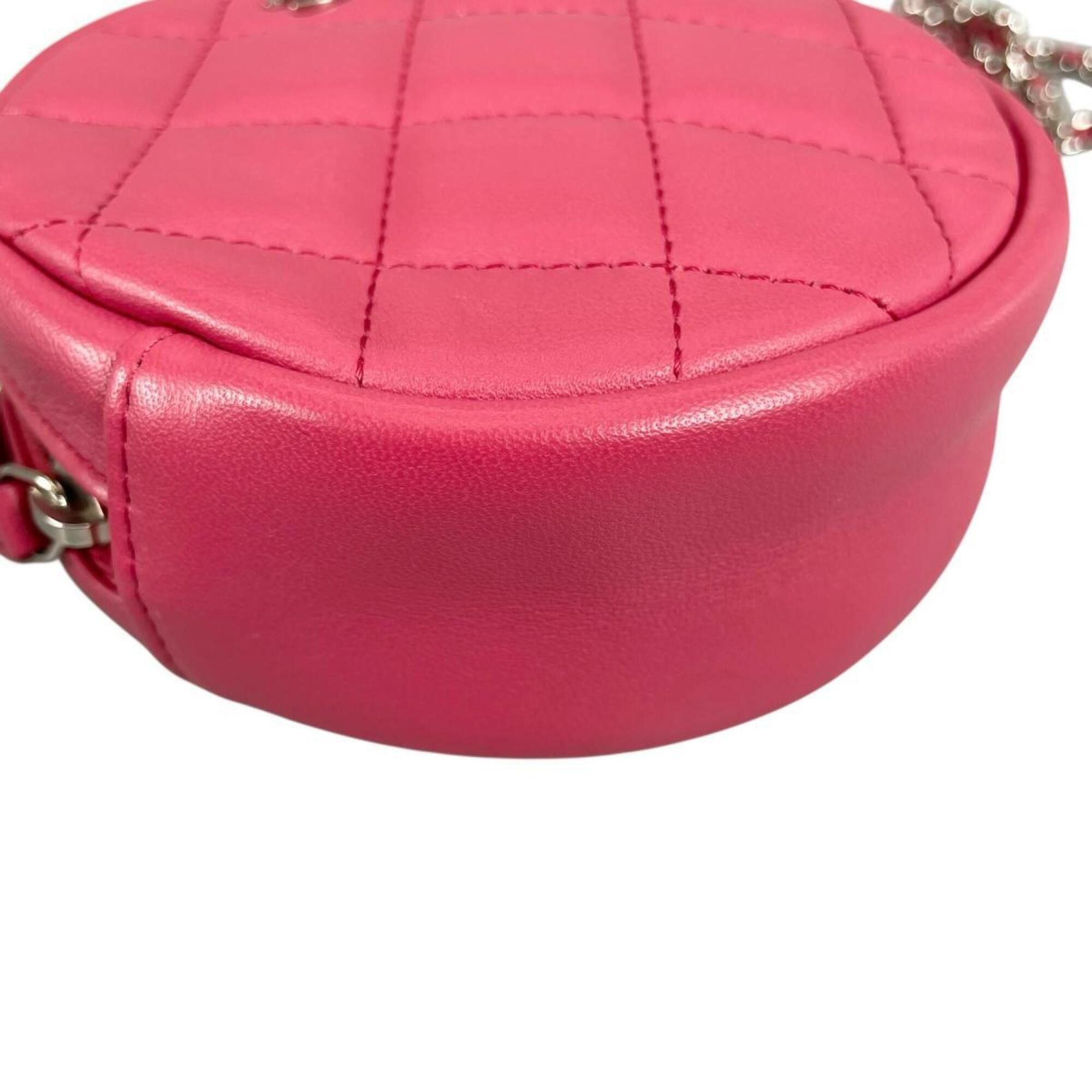 Chanel Chanel Shoulder Bag, Round Chain, Coco Mark, Matelassé Mini, Lambskin, A70657 Pink Size ONE SIZE - 7 Thumbnail