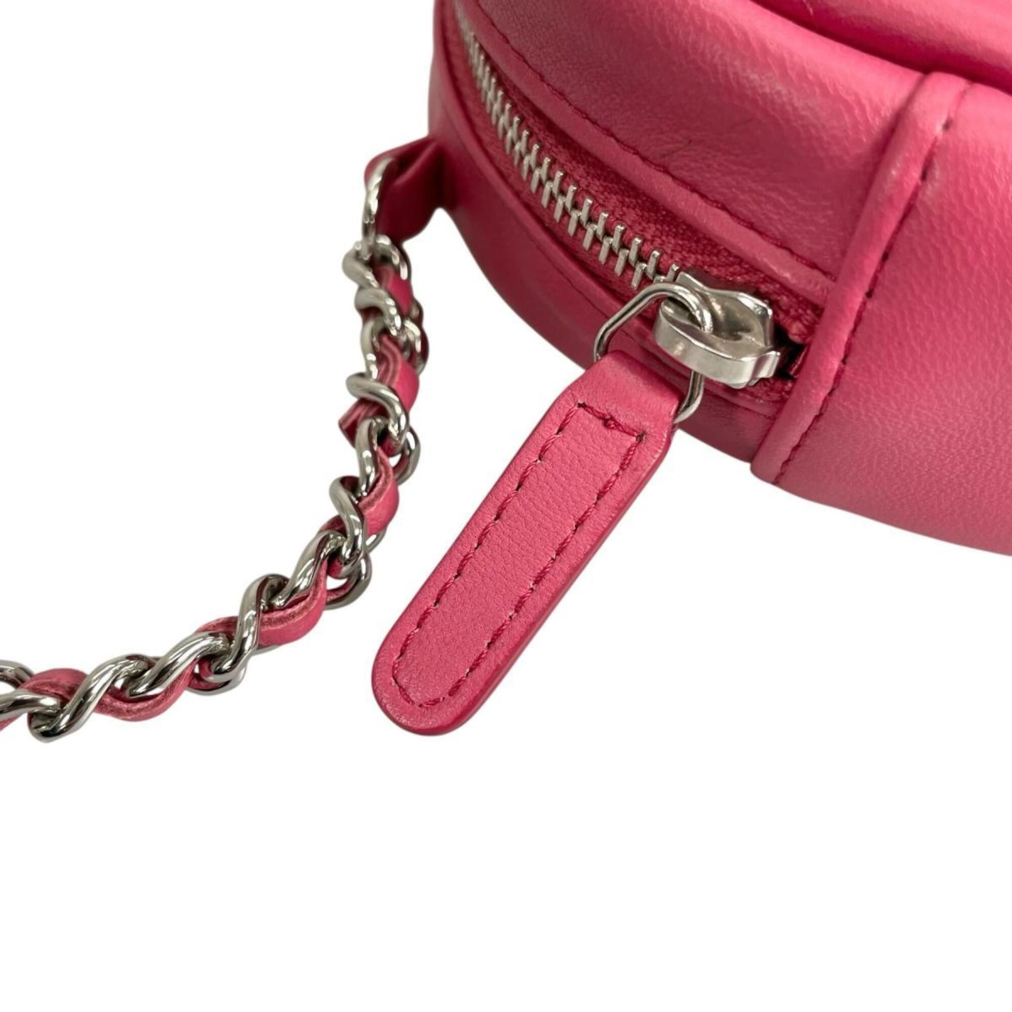 Chanel Chanel Shoulder Bag, Round Chain, Coco Mark, Matelassé Mini, Lambskin, A70657 Pink Size ONE SIZE - 14 Thumbnail