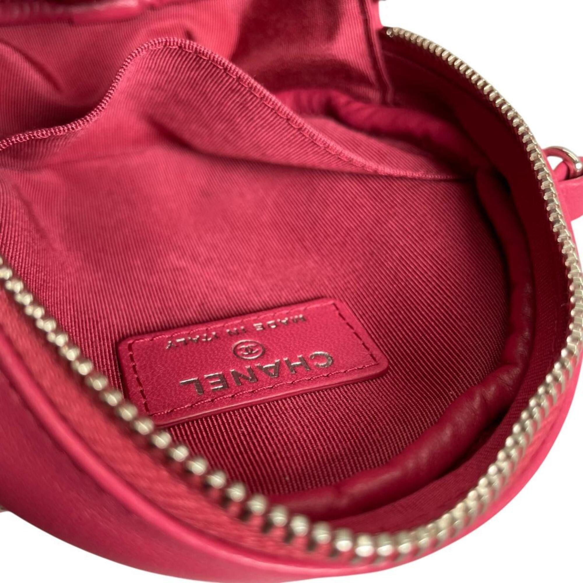 Chanel Chanel Shoulder Bag, Round Chain, Coco Mark, Matelassé Mini, Lambskin, A70657 Pink Size ONE SIZE - 11 Thumbnail