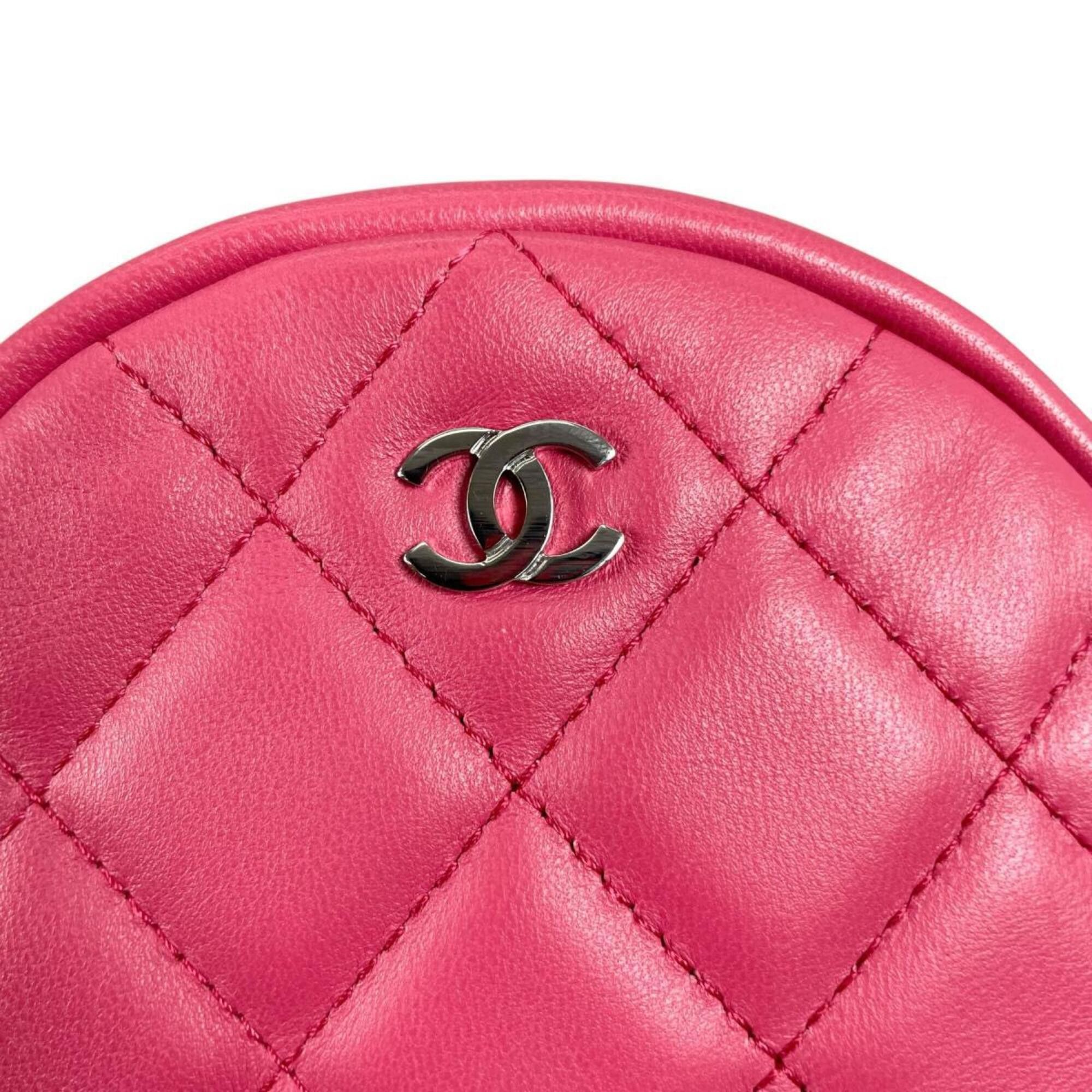 Chanel Chanel Shoulder Bag, Round Chain, Coco Mark, Matelassé Mini, Lambskin, A70657 Pink Size ONE SIZE - 13 Thumbnail