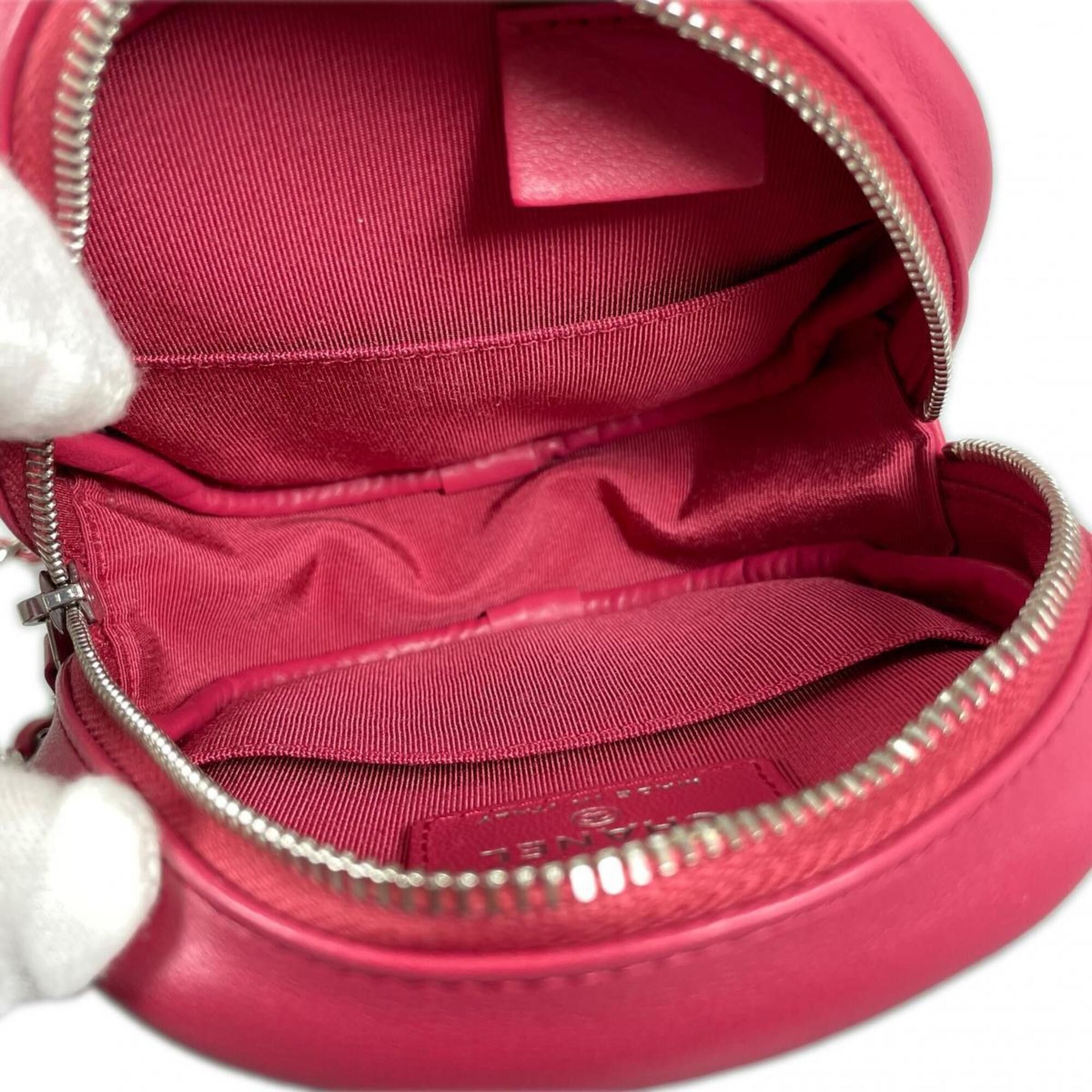 Chanel Chanel Shoulder Bag, Round Chain, Coco Mark, Matelassé Mini, Lambskin, A70657 Pink Size ONE SIZE - 9 Thumbnail