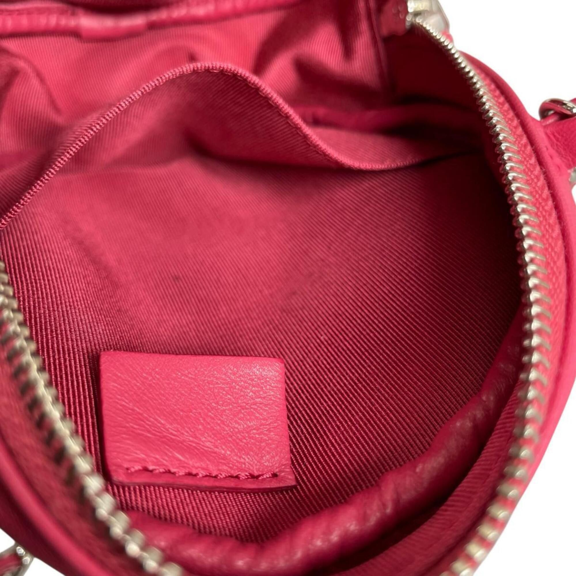 Chanel Chanel Shoulder Bag, Round Chain, Coco Mark, Matelassé Mini, Lambskin, A70657 Pink Size ONE SIZE - 10 Thumbnail