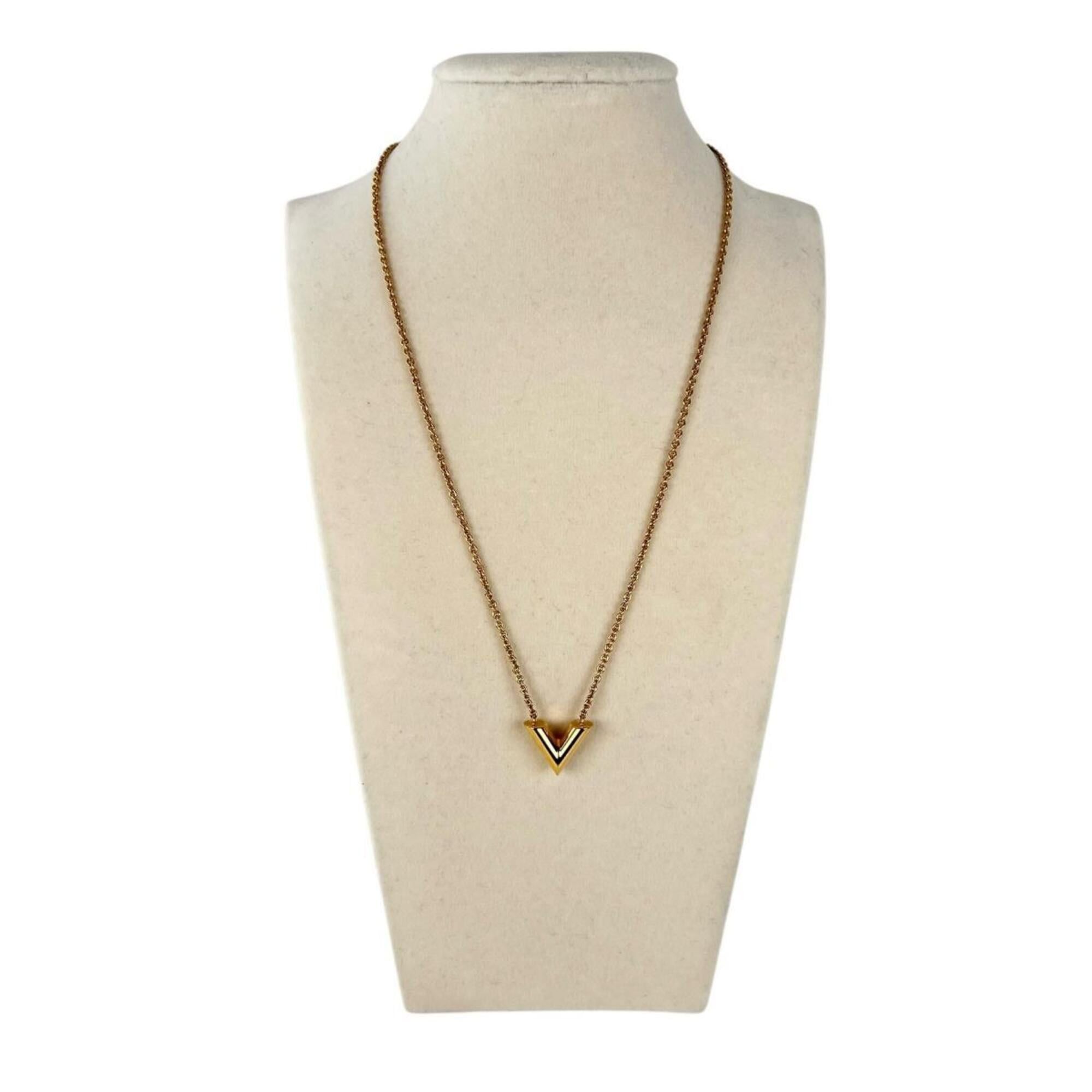 Louis Vuitton Louis Vuitton Necklace Collier Essential V Perle GP M61083 Gold Size ONE SIZE - 2 Thumbnail