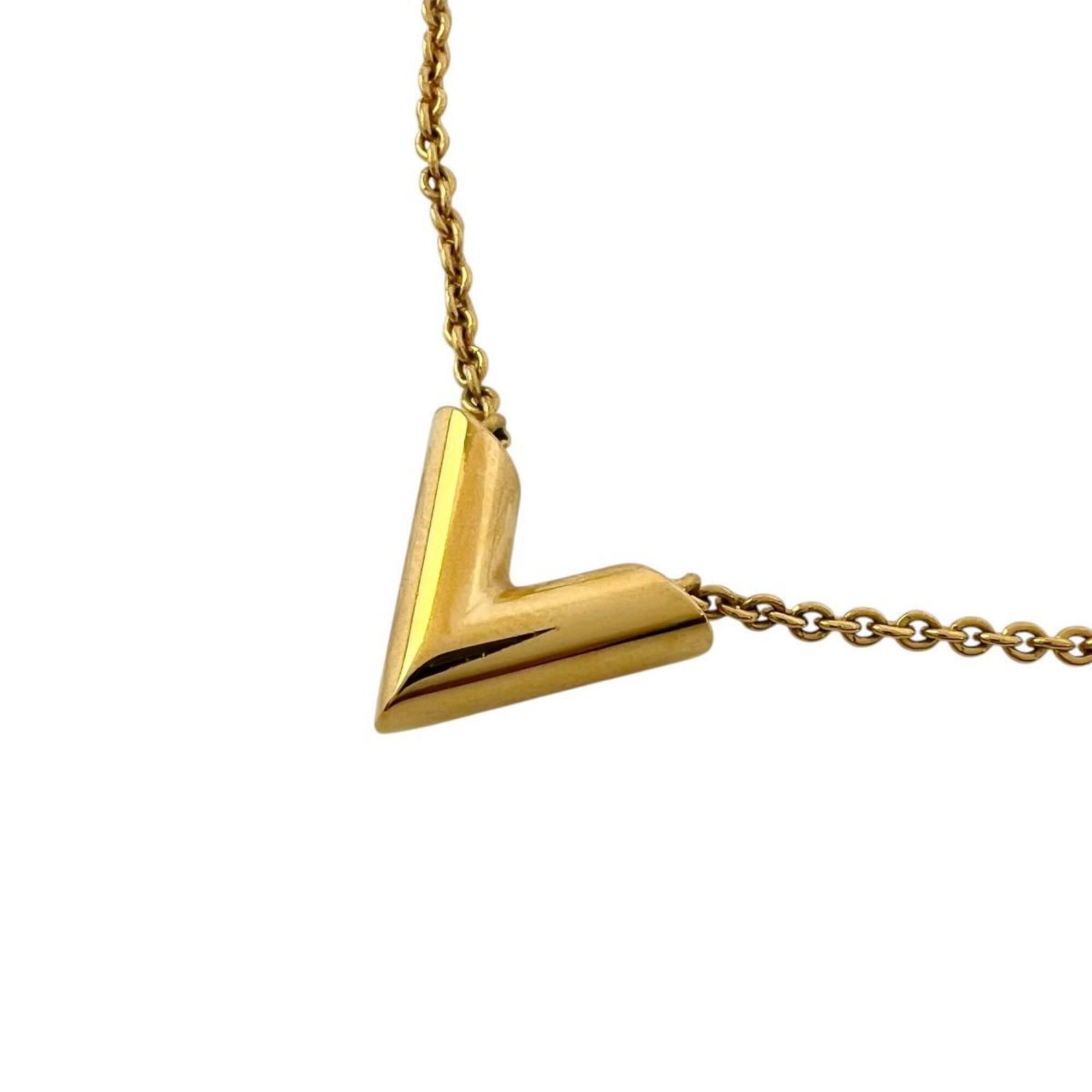 Louis Vuitton Louis Vuitton Necklace Collier Essential V Perle GP M61083 Gold Size ONE SIZE - 5 Thumbnail
