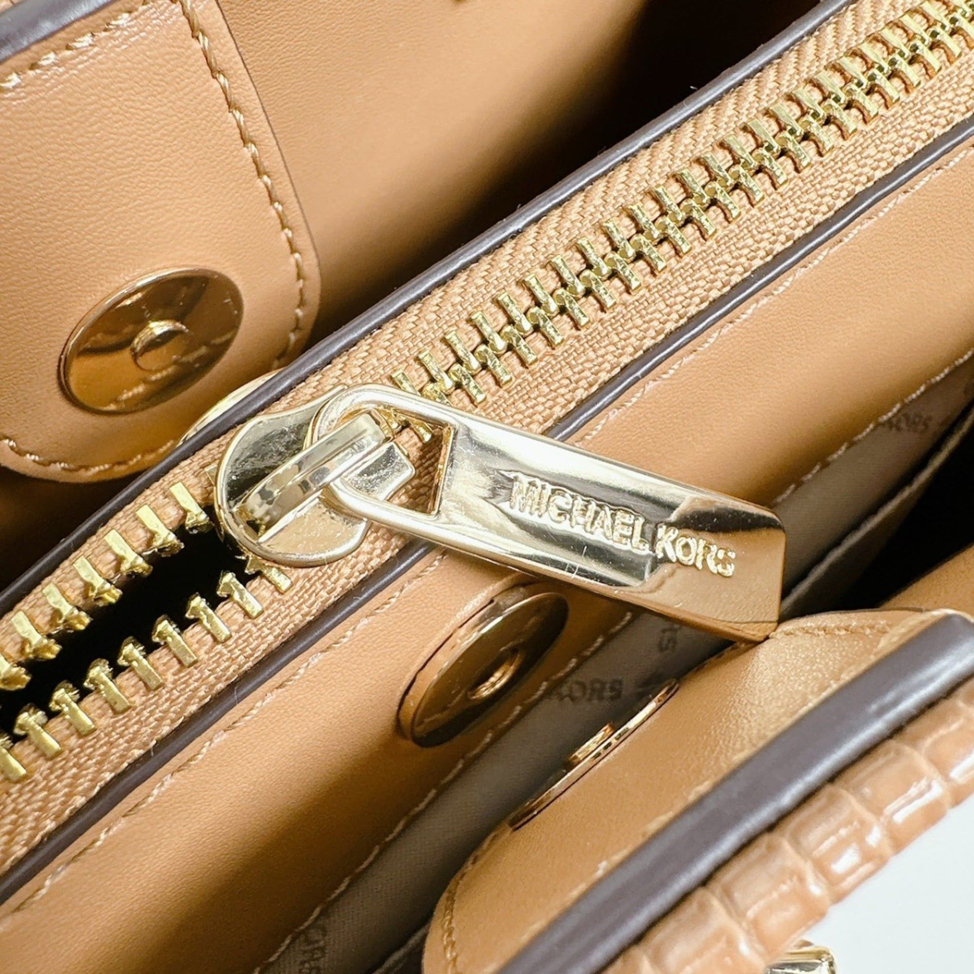 Michael Kors Michael Kors handbag, satchel, shoulder bag, polyurethane, 35T2GU5S1W1214, brown. Size ONE SIZE - 13 Thumbnail