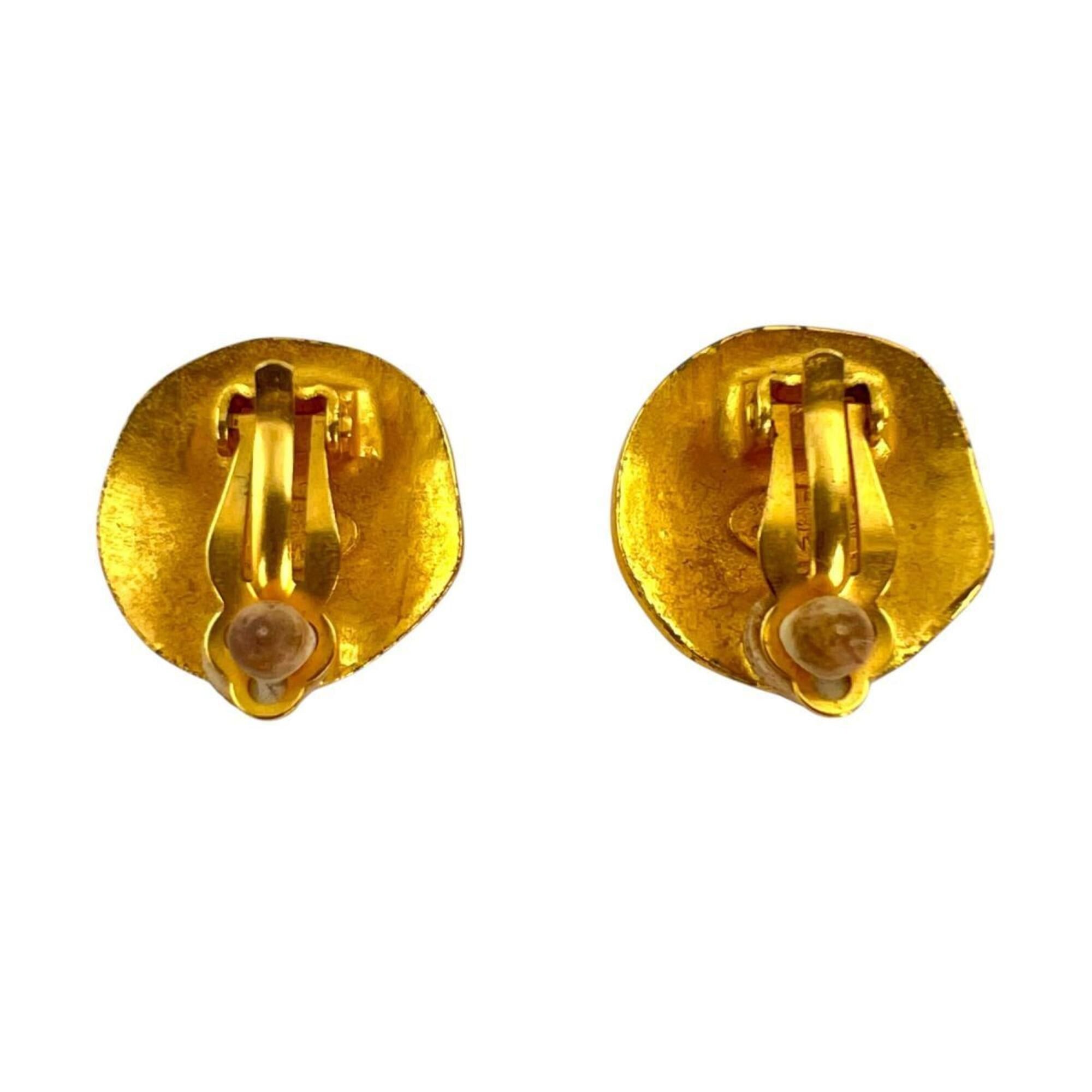 Chanel Chanel earrings, round turnlock style, Coco Mark, GP gold. Size ONE SIZE - 6 Thumbnail