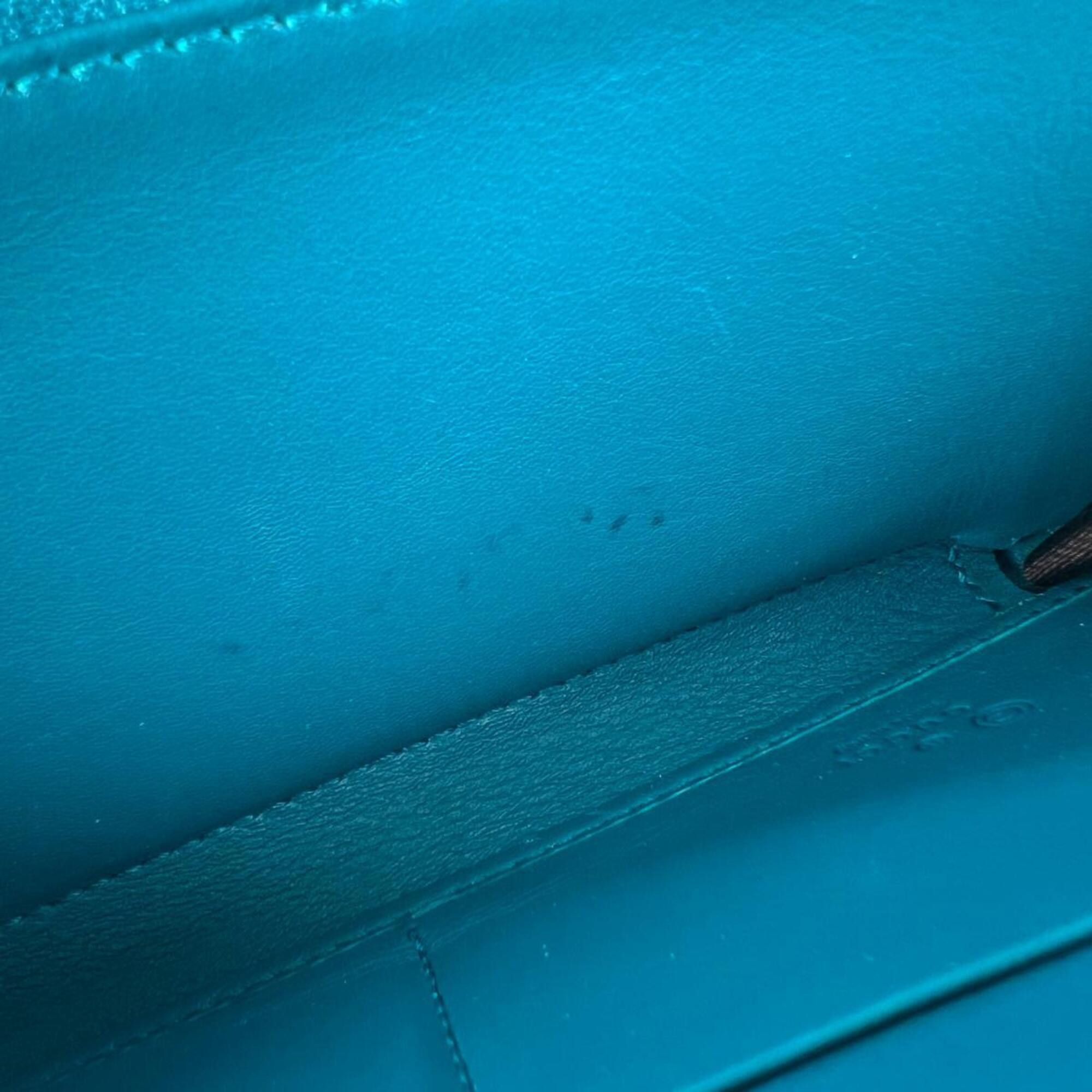 Gucci Gucci Long Wallet, Round Zipper Microsima GG Pattern Leather, 449391 Blue Size ONE SIZE - 13 Thumbnail