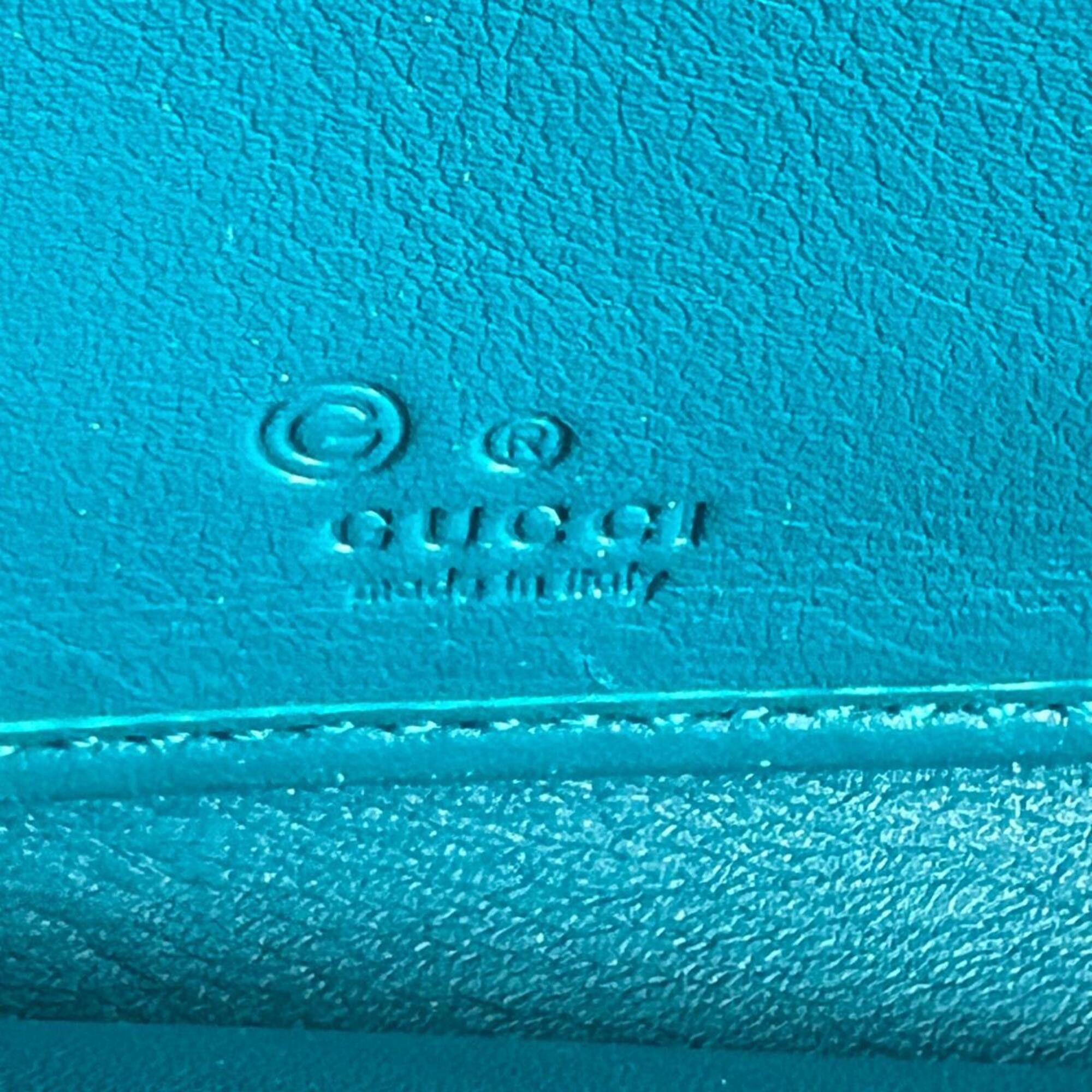 Gucci Gucci Long Wallet, Round Zipper Microsima GG Pattern Leather, 449391 Blue Size ONE SIZE - 15 Thumbnail