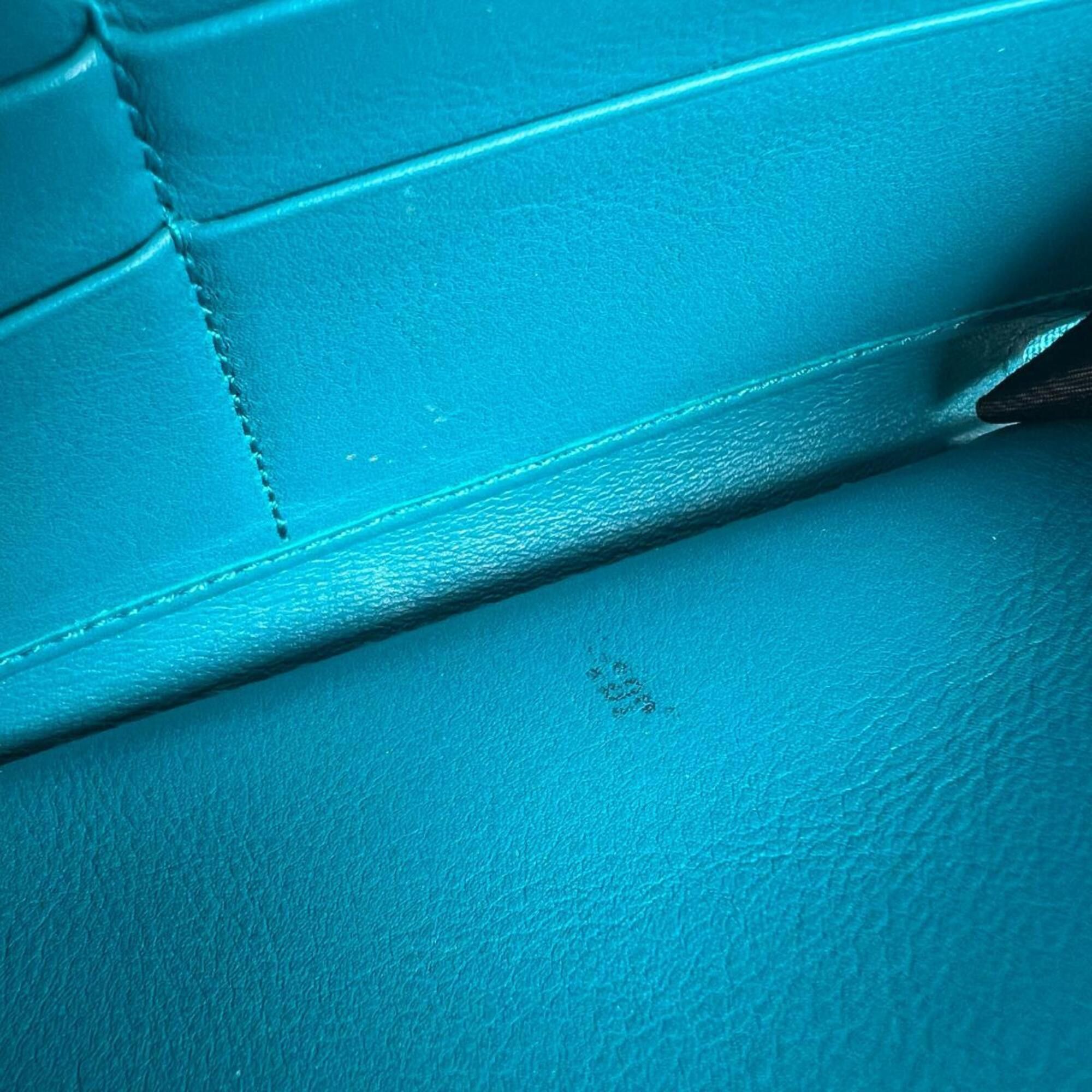 Gucci Gucci Long Wallet, Round Zipper Microsima GG Pattern Leather, 449391 Blue Size ONE SIZE - 14 Thumbnail