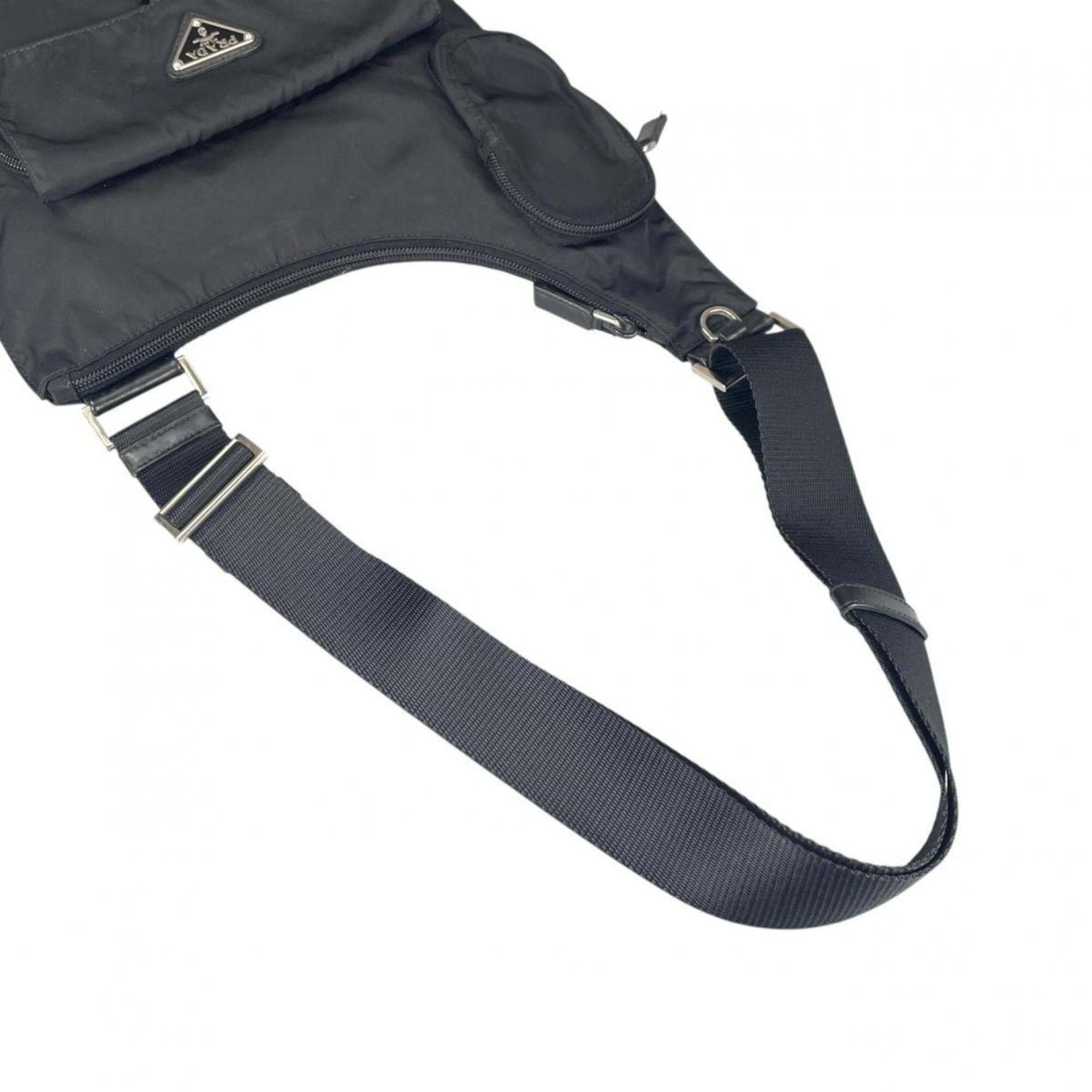 Prada Prada Shoulder Bag Crossbody Re-Nylon Triangle Logo Nylon BT0520 Black Size ONE SIZE - 9 Thumbnail