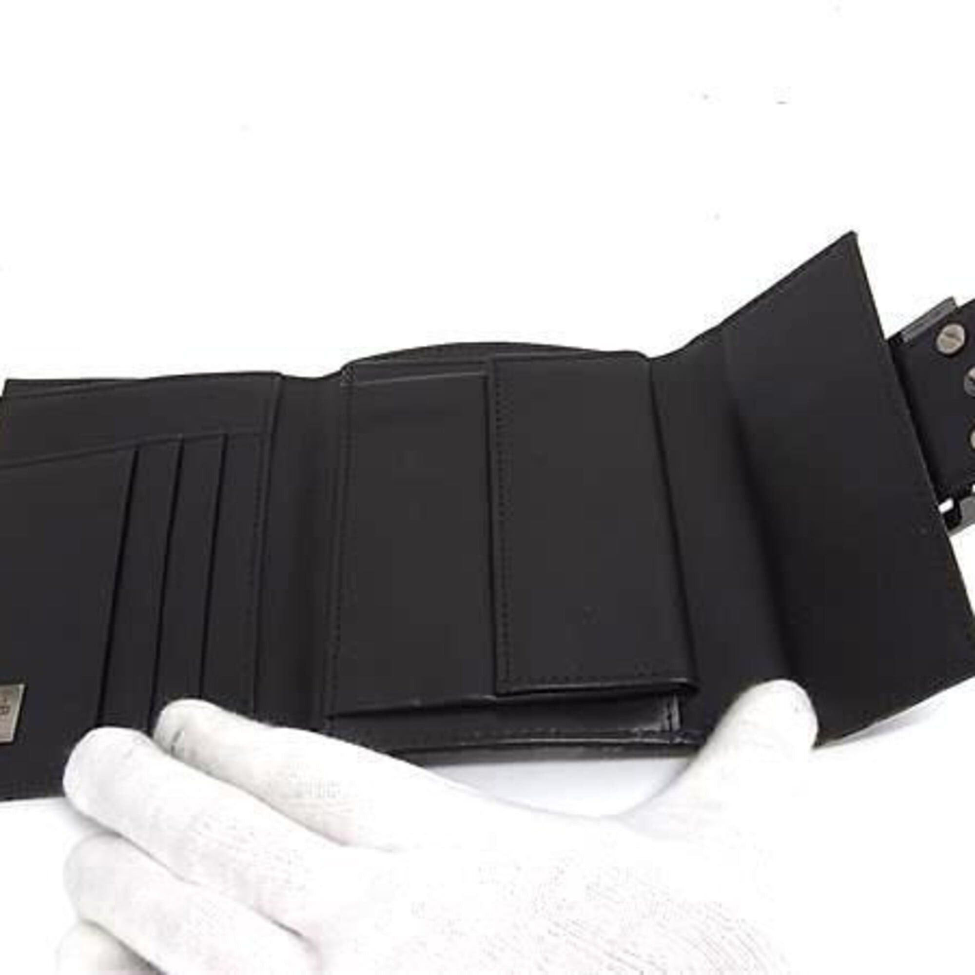 Fendi FENDI Tri-fold Wallet Zucca 8M0023 Brown Canvas Leather Unisex Size ONE SIZE - 4 Thumbnail