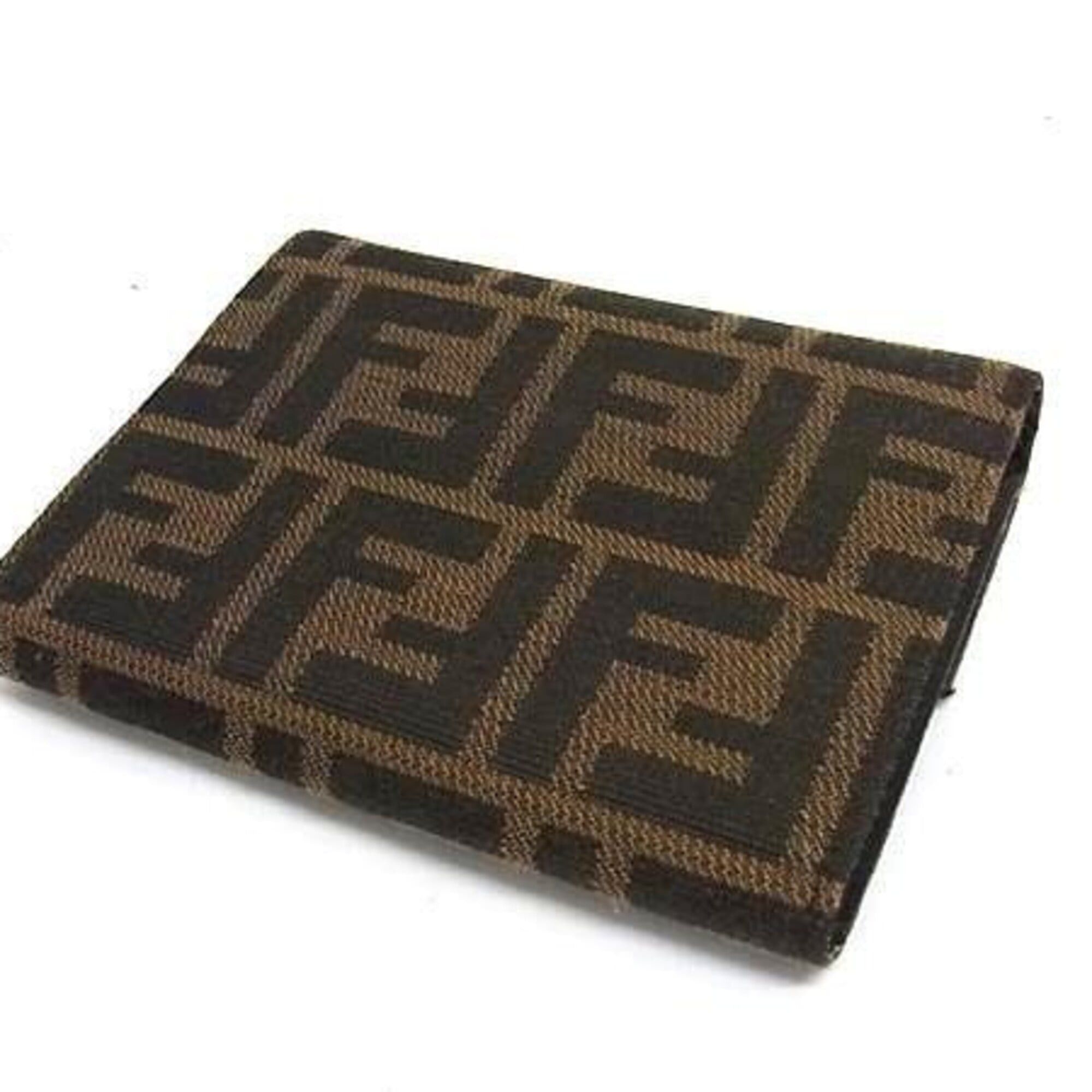 Fendi FENDI Tri-fold Wallet Zucca 8M0023 Brown Canvas Leather Unisex Size ONE SIZE - 2 Thumbnail