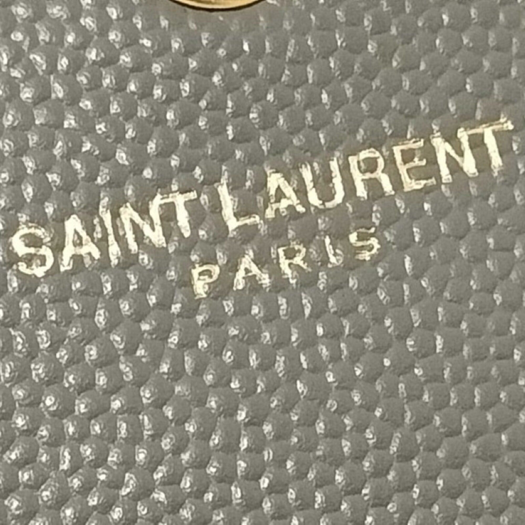 Yves Saint Laurent YVES SAINT LAURENT Cassandra Chain Wallet, Long Gray Leather, Women's, V-stitch, 393953 Size ONE SIZE - 7 Thumbnail