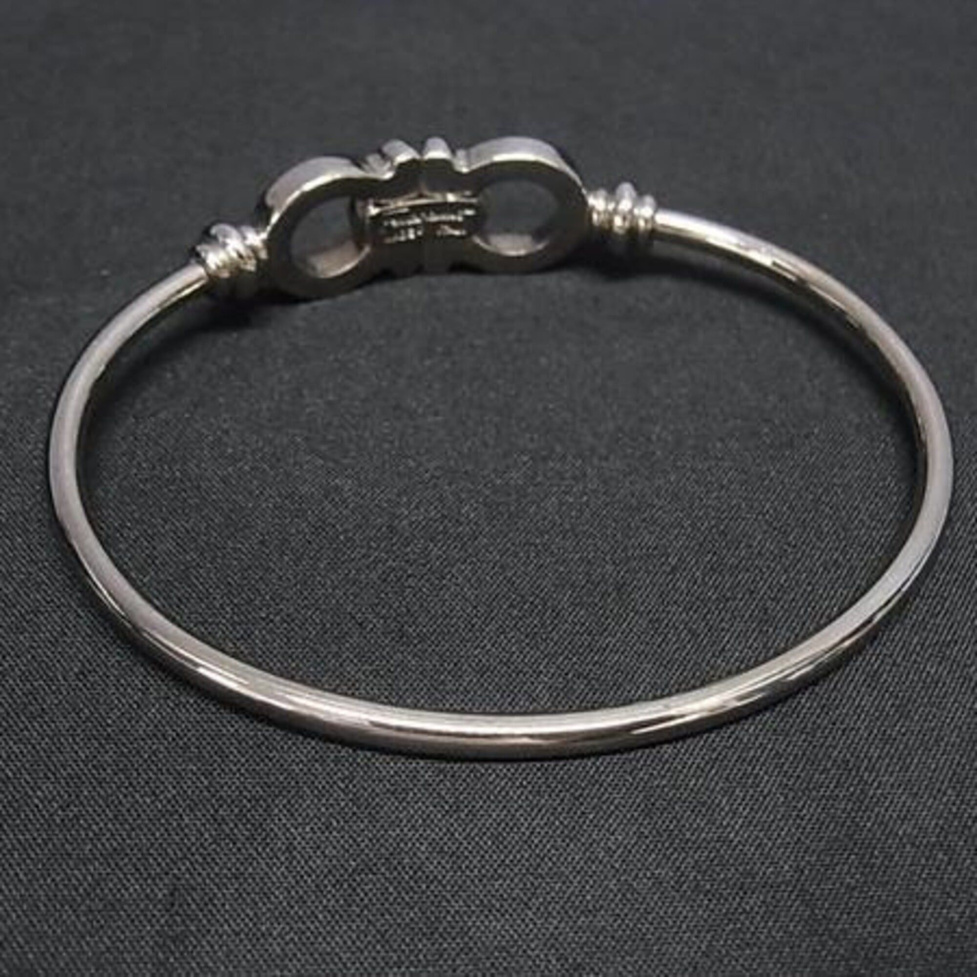 Salvatore Ferragamo SALVATORE FERRAGAMO Ferragamo Bracelet Bangle Double Gancini Silver Metal Women's Size ONE SIZE - 2 Thumbnail