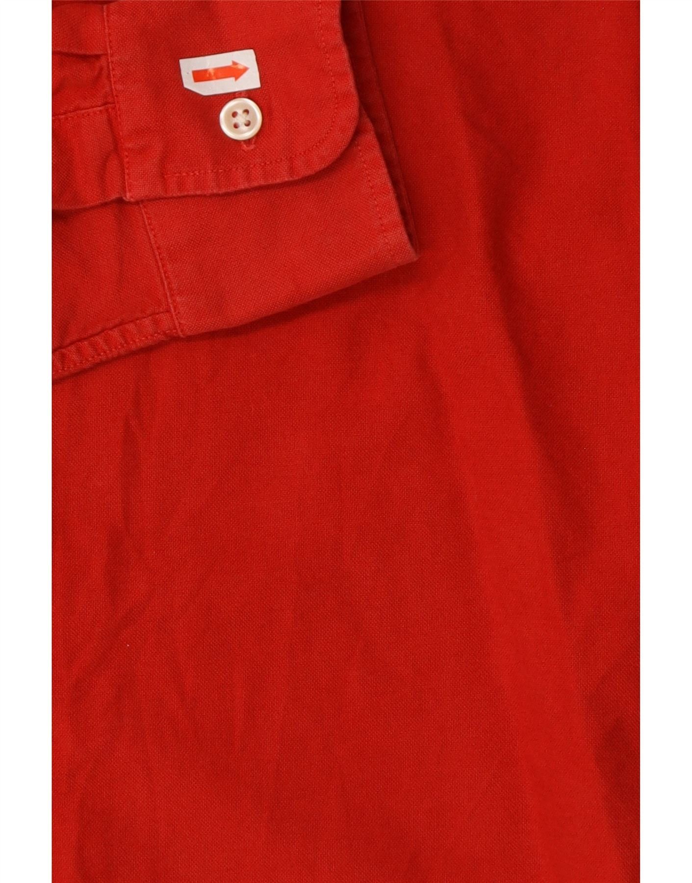 Ralph Lauren Womens Skinny Fit Shirt US 6 Medium Red Cotton Size XS / US 0-2 / IT 36-38 - 3 Thumbnail