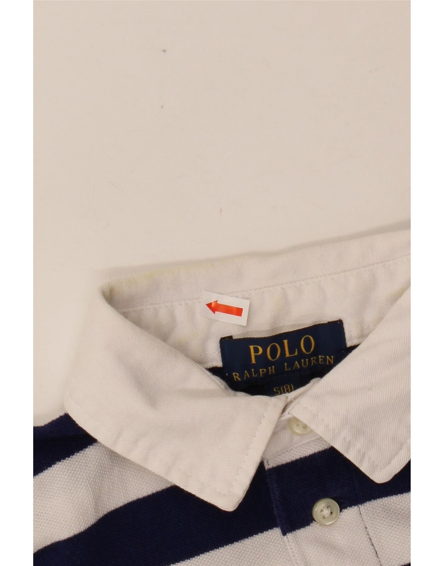 Polo Ralph Lauren Boys Polo Shirt 7-8 Years Small Navy Blue Striped Cotton Size XXS / US 00 / IT 34 - 4 Thumbnail