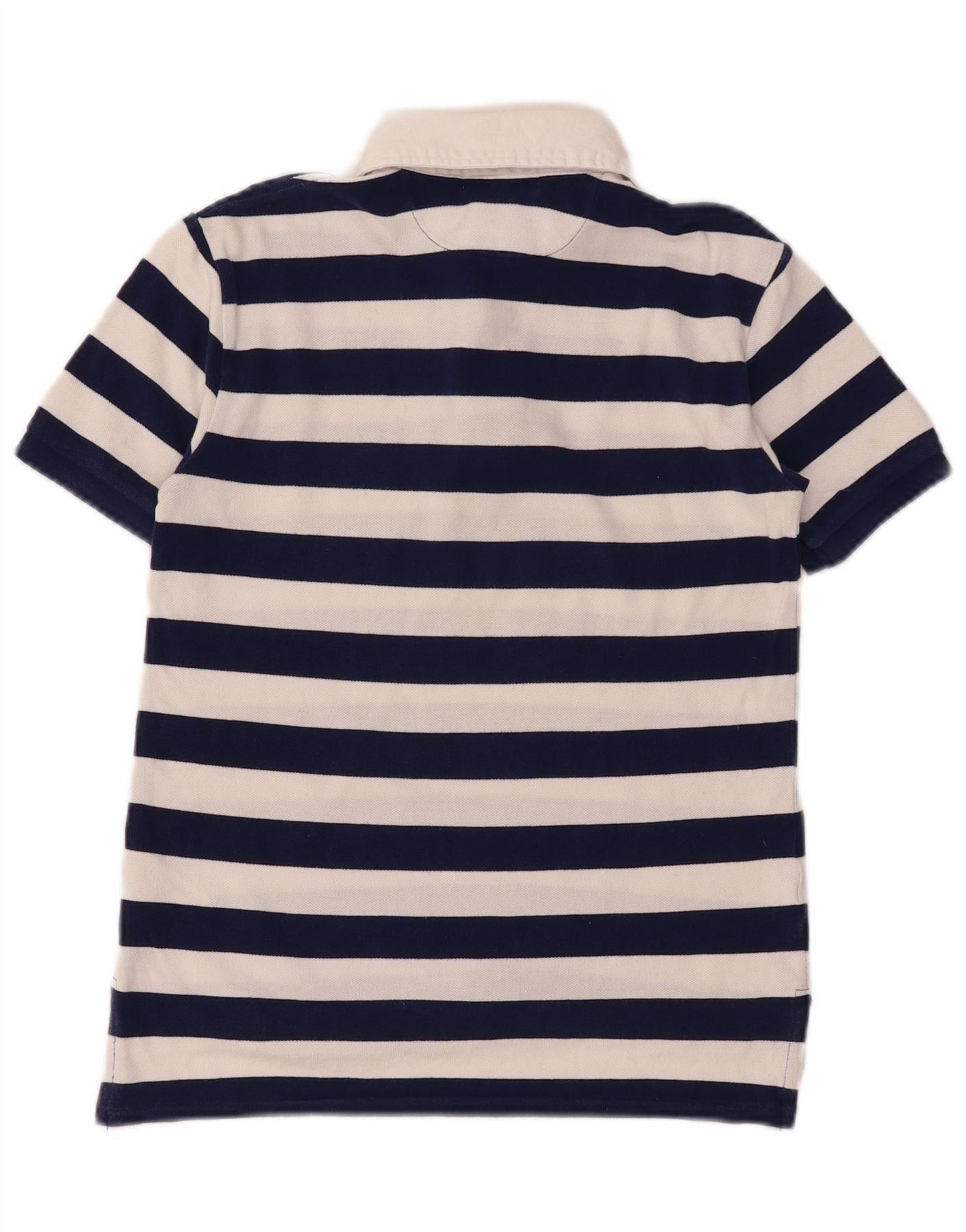 Polo Ralph Lauren Boys Polo Shirt 7-8 Years Small Navy Blue Striped Cotton Size XXS / US 00 / IT 34 - 2 Thumbnail