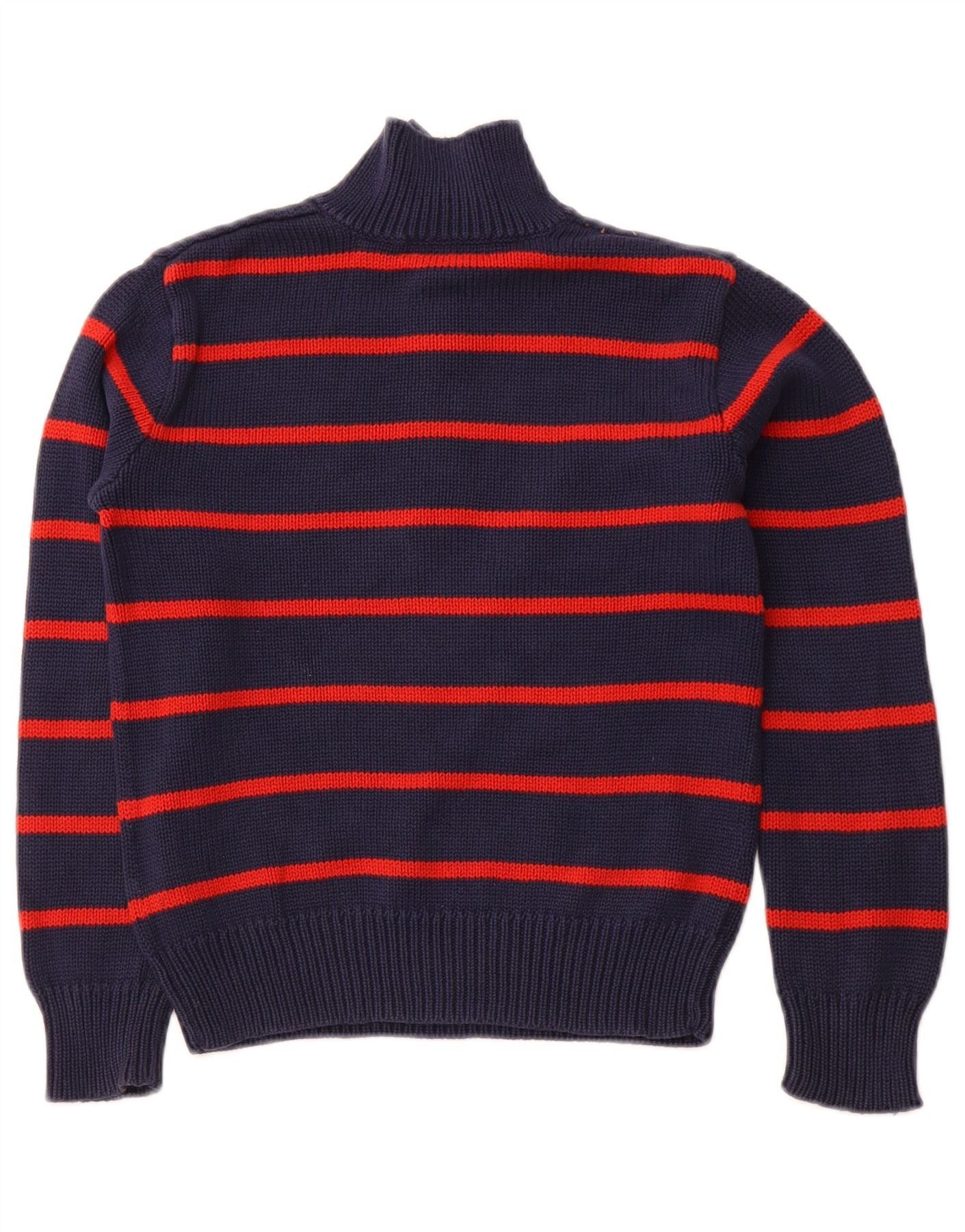 Polo Ralph Lauren Boys Zip Neck Jumper Sweater 7-8 Years Small Navy Blue Size S / US 4 / IT 40 - 2 Thumbnail