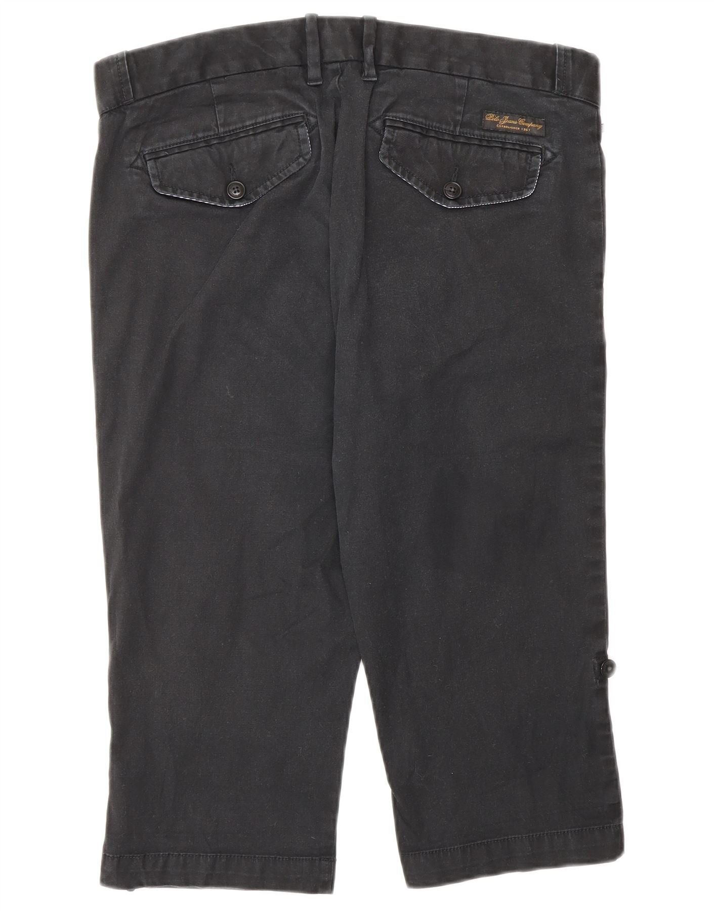Ralph Lauren Womens Slim Cropped Trousers W29 L17 Black Cotton Size 29" - 2 Thumbnail