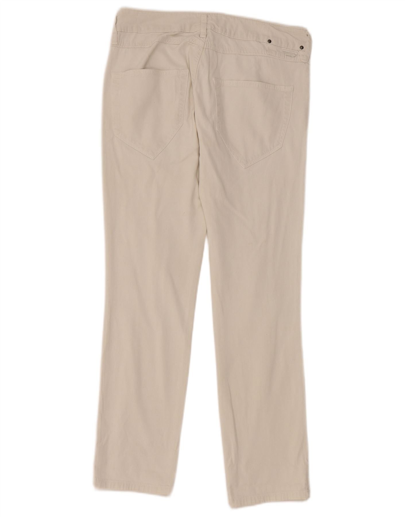 Diesel Womens Slim Casual Trousers W28 L27 White Cotton Size 24" / US 00 / IT 34 - 2 Thumbnail