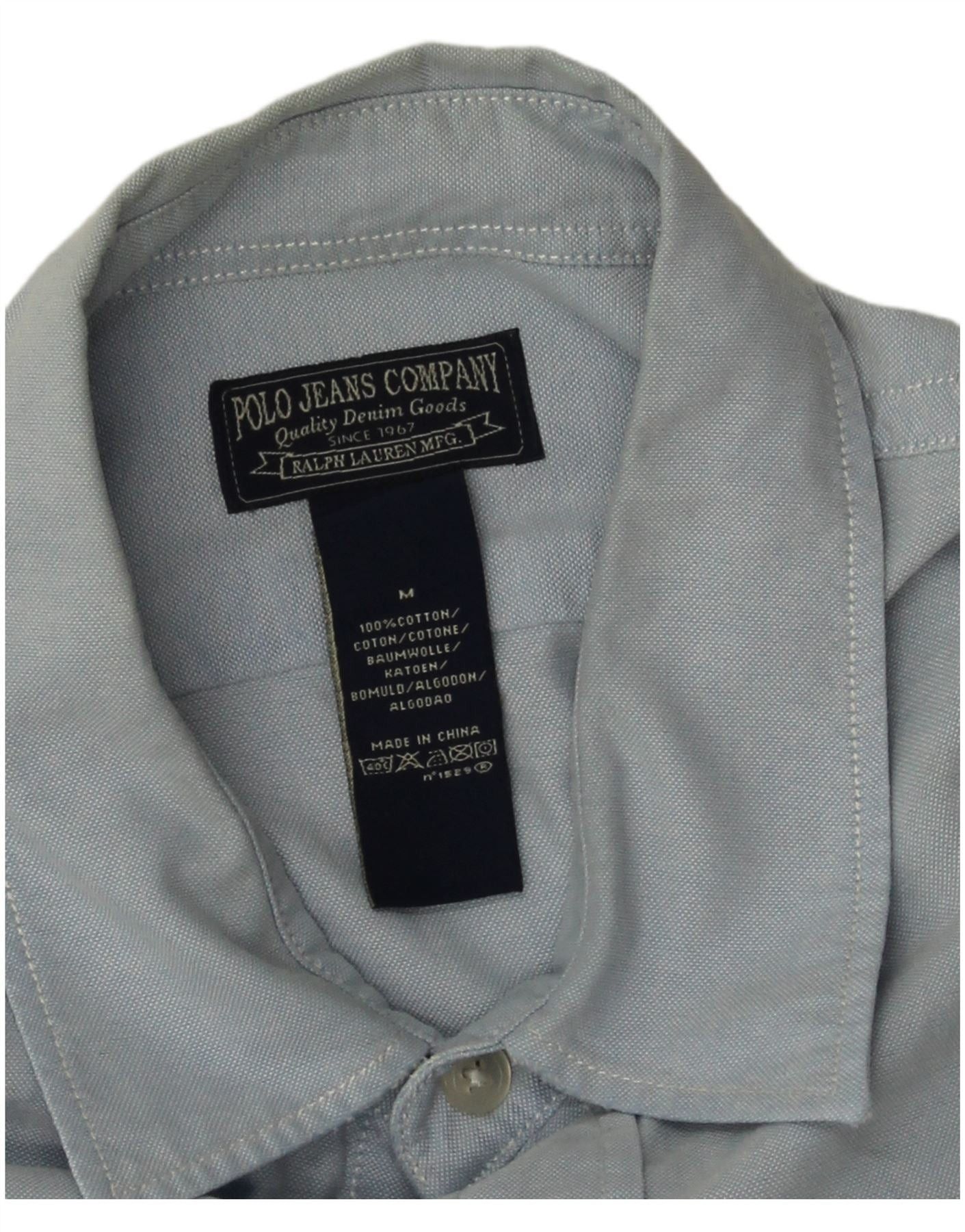 Ralph Lauren Mens Shirt Medium Blue Cotton Size US M / EU 48-50 / 2 - 3 Thumbnail