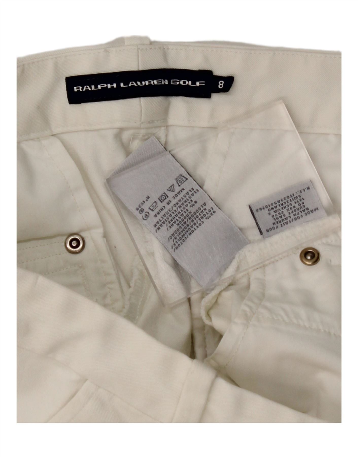 Ralph Lauren Womens Slim Chino Trousers US 8 Medium W30 L28 White Cotton Size 27" / US 4 / IT 40 - 4 Thumbnail