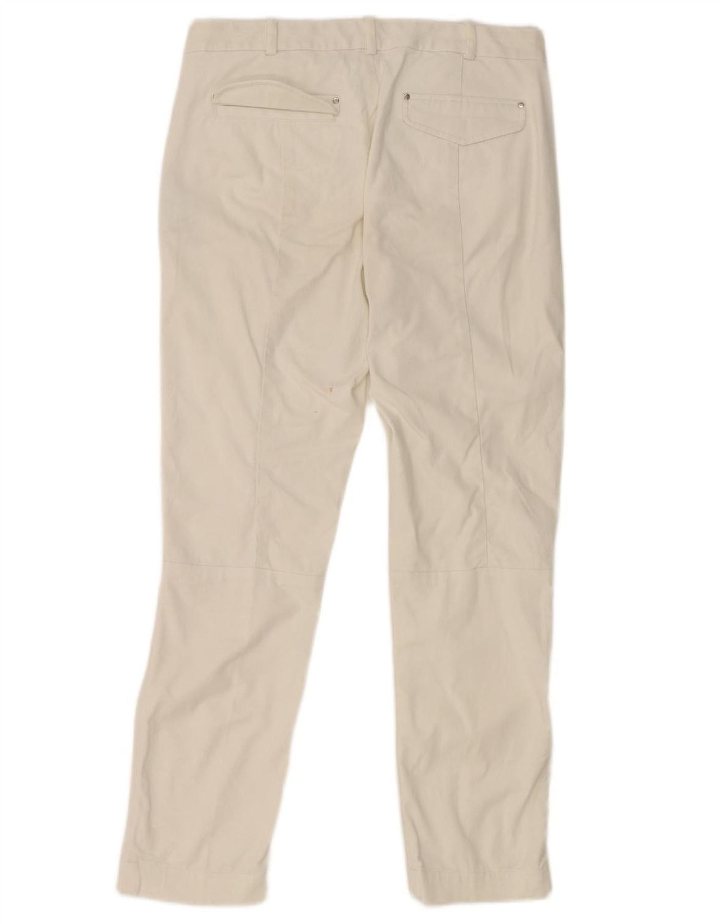 Ralph Lauren Womens Slim Chino Trousers US 8 Medium W30 L28 White Cotton Size 27" / US 4 / IT 40 - 2 Thumbnail