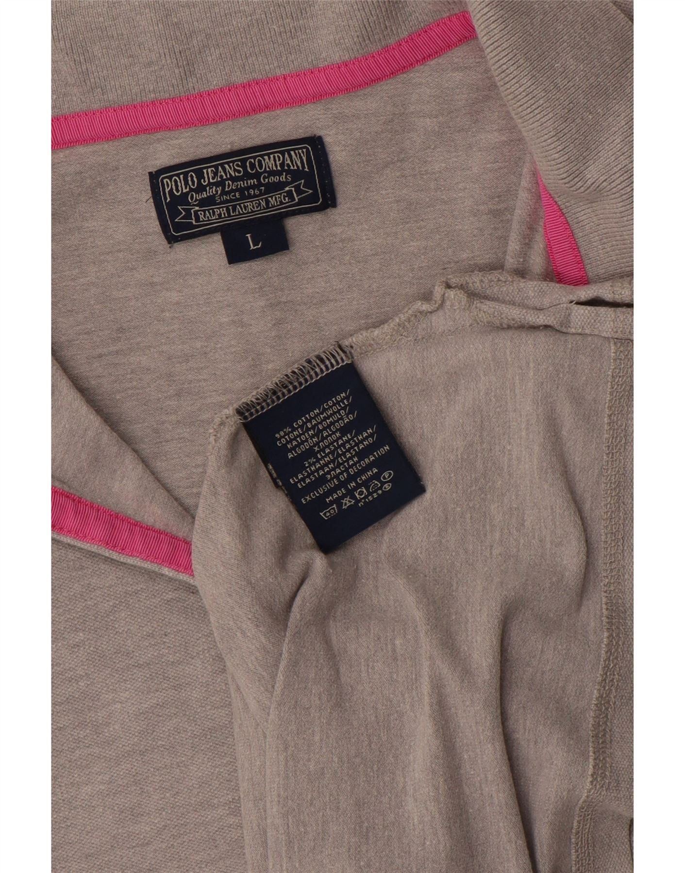 Ralph Lauren Womens Polo Shirt UK 14 Large Grey Flecked Cotton Size XS / US 0-2 / IT 36-38 - 3 Thumbnail