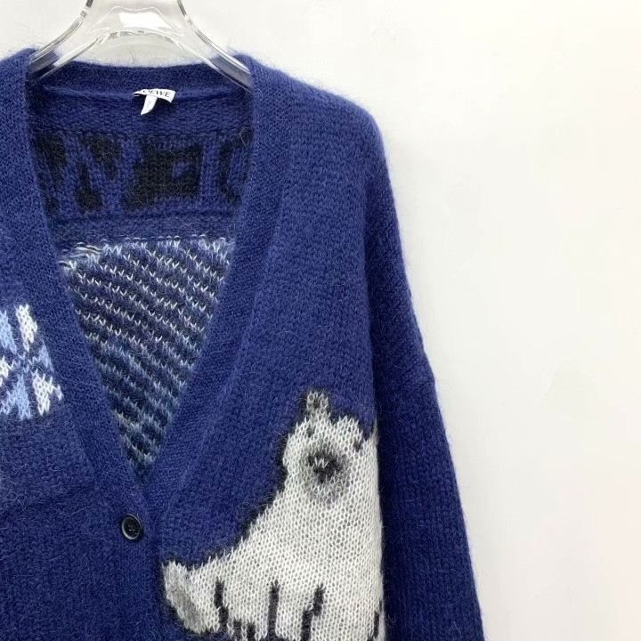 Loewe Loewe Polar Bear Intarsia V-Neck Cardigan Size XS / US 0-2 / IT 36-38 - 3 Thumbnail