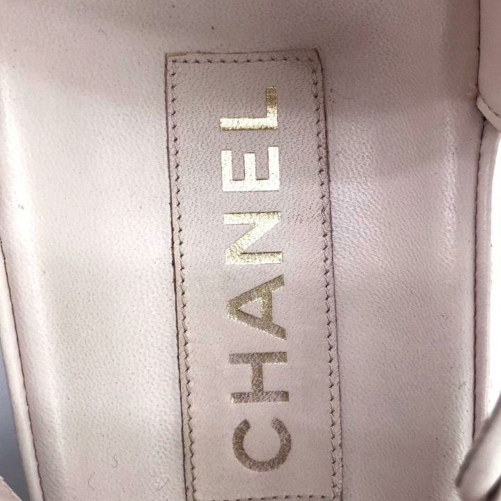 Chanel Chanel Pink Logo Velcro Open-Toe Sandals Size US 5 / IT 35 - 7 Thumbnail