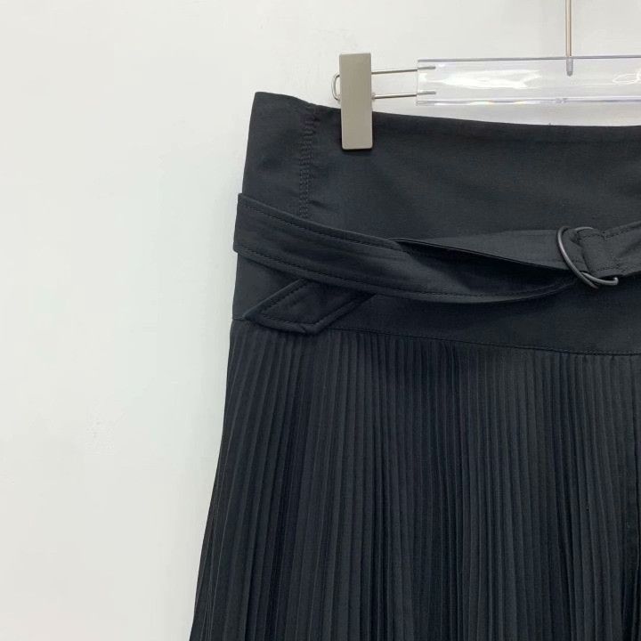 Brunello Cucinelli Brunello Cucinelli Black Belt Pleated Skirt Size 36" / US 14 / IT 50 - 3 Thumbnail