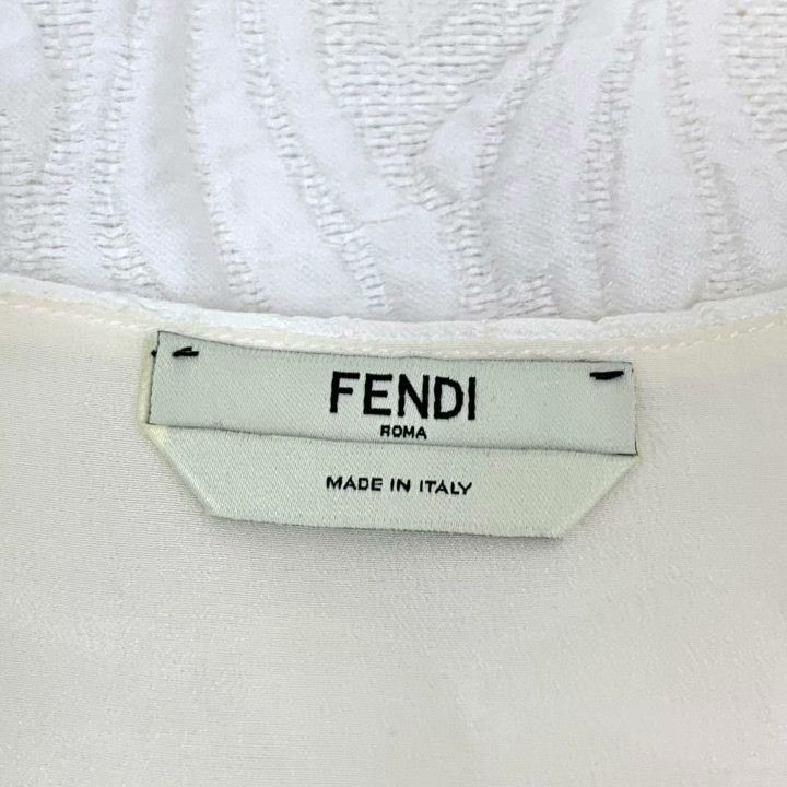 Fendi Fendi Floral Embossed Sleeveless Zip Dress Size S / US 4 / IT 40 - 6 Thumbnail