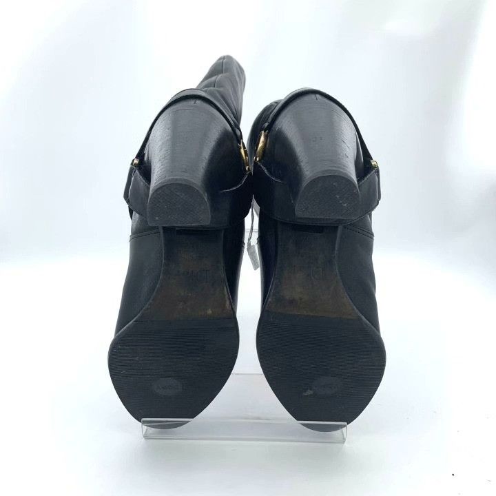 Dior Dior Black Leather CD Logo High-Heel Knee Boots Size US 5.5 / IT 35.5 - 5 Thumbnail