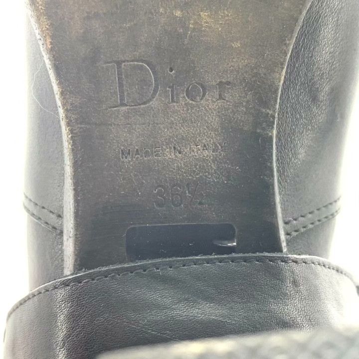 Dior Dior Black Leather CD Logo High-Heel Knee Boots Size US 5.5 / IT 35.5 - 6 Thumbnail