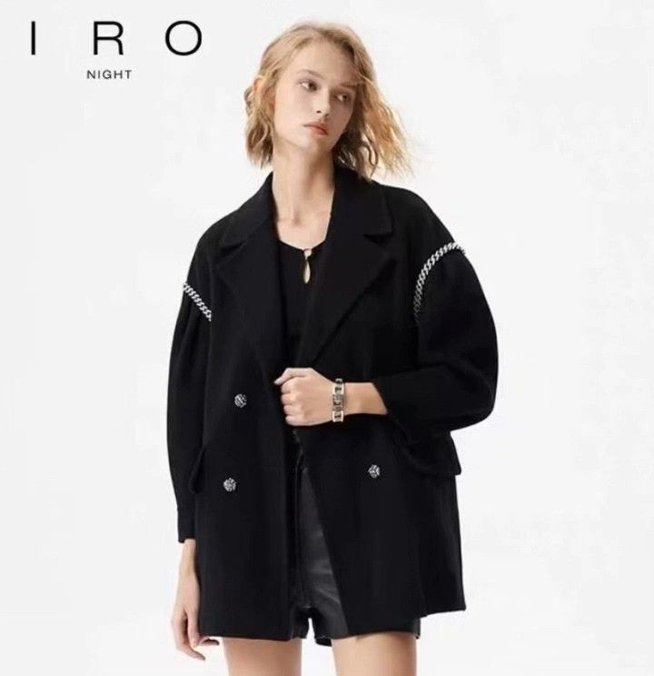Iro IRO Black Wool Double-Breasted Coat Size XXS / US 00 / IT 34 - 8 Thumbnail