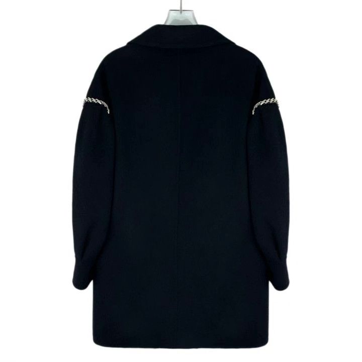 Iro IRO Black Wool Double-Breasted Coat Size XXS / US 00 / IT 34 - 2 Thumbnail