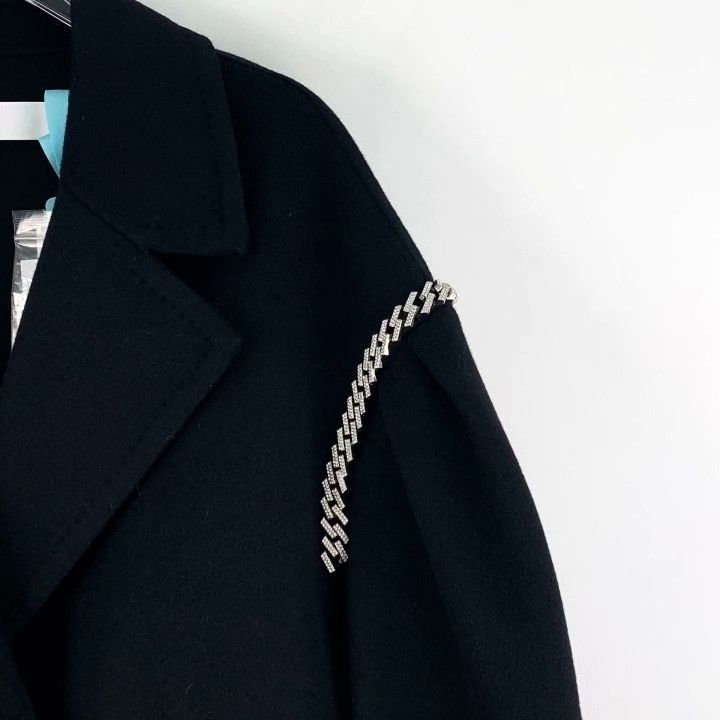 Iro IRO Black Wool Double-Breasted Coat Size XXS / US 00 / IT 34 - 3 Thumbnail