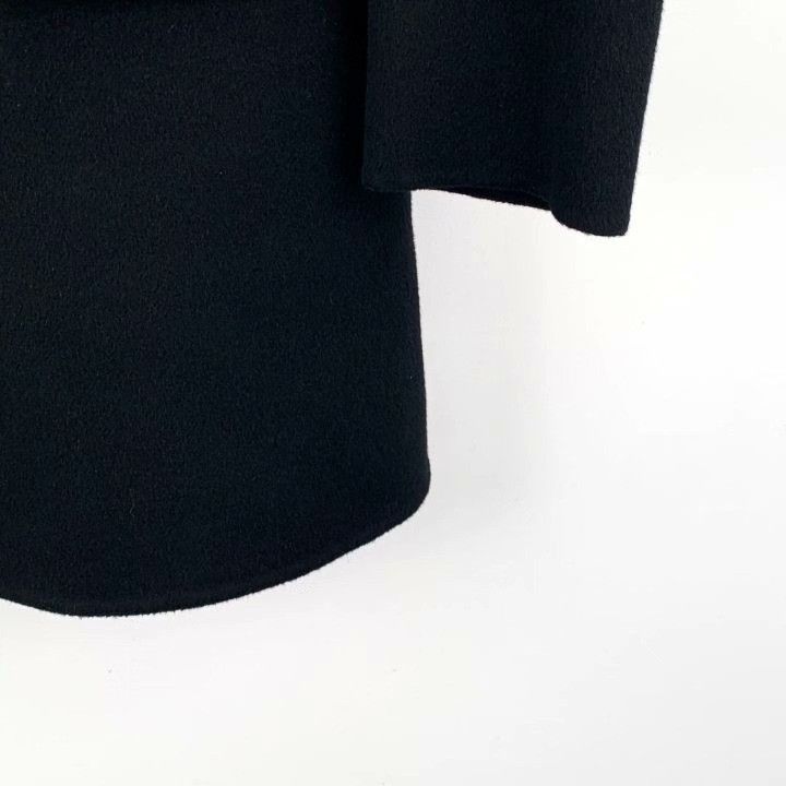 Iro IRO Black Wool Double-Breasted Coat Size XXS / US 00 / IT 34 - 4 Thumbnail