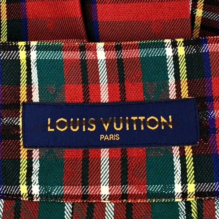 Louis Vuitton Louis Vuitton Red Check Wool Pleated Skirt Size 34" / US 12 / IT 48 - 5 Thumbnail