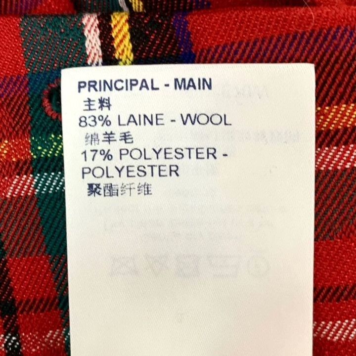 Louis Vuitton Louis Vuitton Red Check Wool Pleated Skirt Size 34" / US 12 / IT 48 - 7 Thumbnail