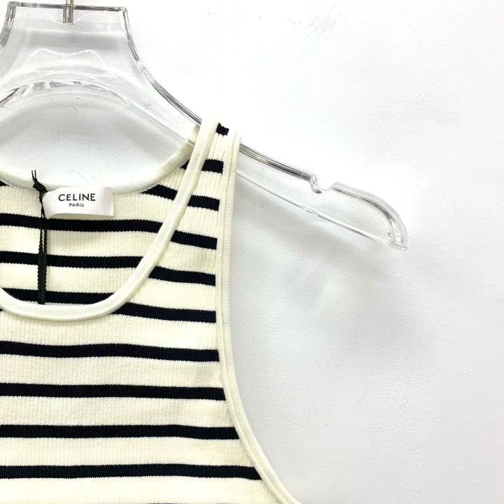 Celine Celine Colorblock Stripe Logo Cotton Sleeveless Vest Size S / US 4 / IT 40 - 3 Thumbnail