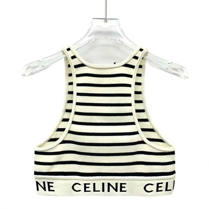 Celine Celine Colorblock Stripe Logo Cotton Sleeveless Vest Size S / US 4 / IT 40 - 2 Thumbnail