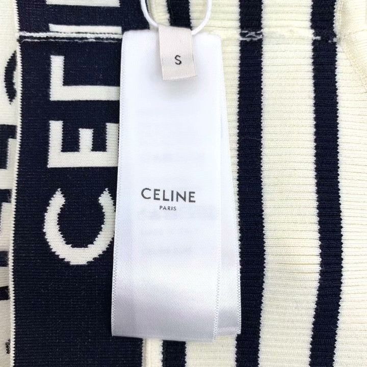 Celine Celine Colorblock Stripe Logo Cotton Sleeveless Vest Size S / US 4 / IT 40 - 7 Thumbnail