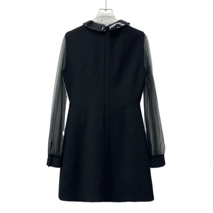 Gucci Gucci Black Water-soluble Floral Lace Wool Dress Size S / US 4 / IT 40 - 2 Thumbnail