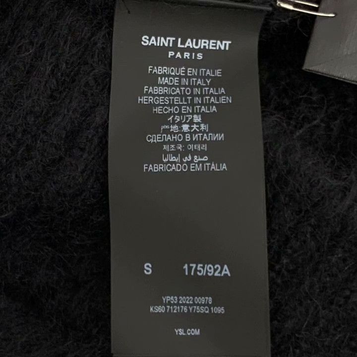 Yves Saint Laurent Yves Saint Laurent Logo Mohair Crewneck Sweater Size S / US 4 / IT 40 - 7 Thumbnail