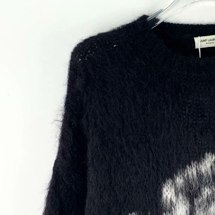 Yves Saint Laurent Yves Saint Laurent Logo Mohair Crewneck Sweater Size S / US 4 / IT 40 - 3 Thumbnail