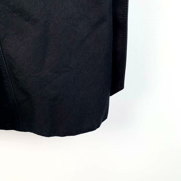 Burberry Burberry Black Cotton Double-Breasted Belted Trench Size XXS / US 00 / IT 34 - 4 Thumbnail