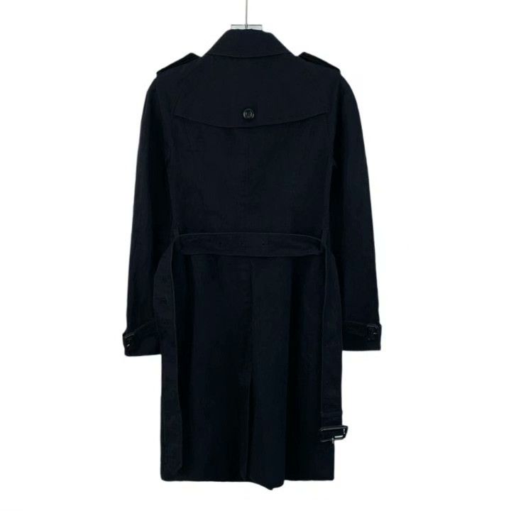 Burberry Burberry Black Cotton Double-Breasted Belted Trench Size XXS / US 00 / IT 34 - 2 Thumbnail
