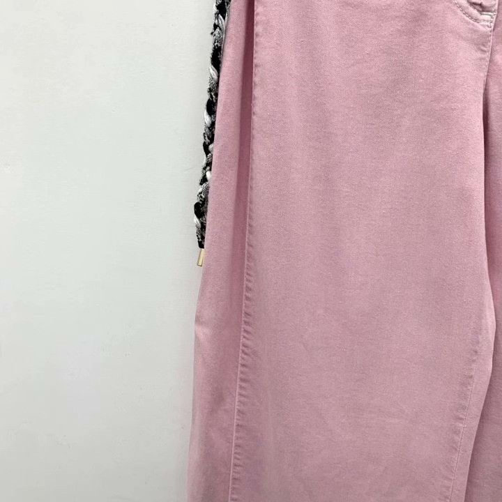 Chanel Chanel Light Pink Braided Strap Cotton Jeans Size 36" / US 14 / IT 50 - 4 Thumbnail